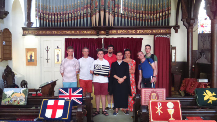 Visite de la classe d'orgue et chant choral du lycée St-Vincent de Rennes (professeur: Jean-René André), le 5 Juillet 2018