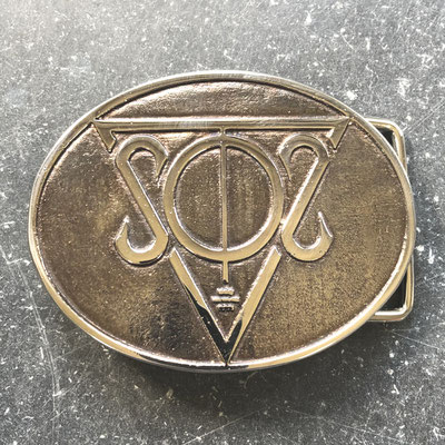 Gürtelschnallen / Buckles gefertigt für die Heavy-Rock-Band "Sons Of Sounds". Handarbeit aus Messing mit antik vernickelter Oberfläche. - schnallenkunst
