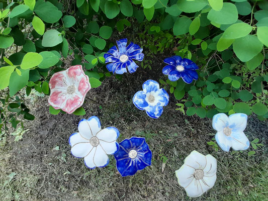 Gartenkeramik Blüten