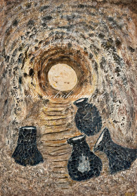 Abstrakt  Goldmine (Leinwand 80 x 100)