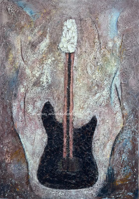 vom Klang zum Bild, E-Gitarre (70 x 100 cm Leinwand)