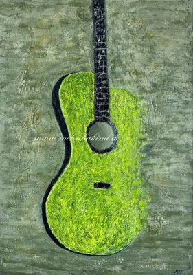 vom Klang zum Bild, A-Gitarre (70 x 100 cm Leinwand)