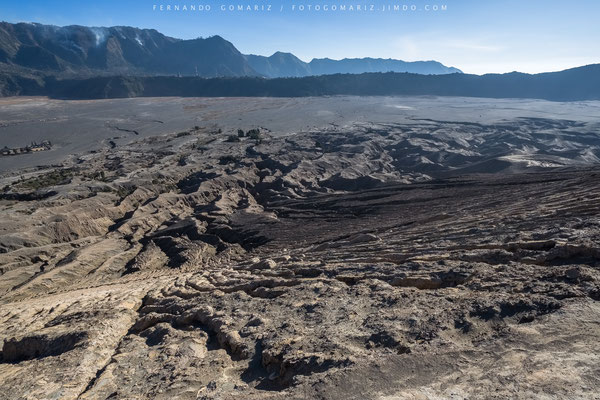 Panoramic view of the Caldera of Tengger. Bromo-Tengger- Semeru National Park. Indonesia 2018