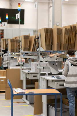 Packstation - Lagerhalle - Arbeitsabläufe