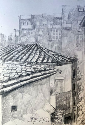 RRUGA ALI VISHA-I, TIRANA Graphit auf Papier - 30 x 40 cm