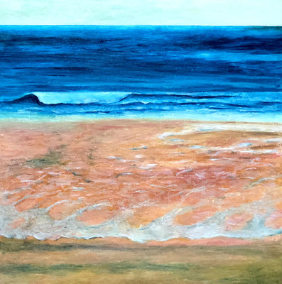 POTHMEOR BEACH, ST. IVES Acryl auf Leinwand - 40 x 40 cm