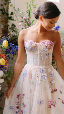 robe de mariée romantique et florale