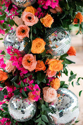 inspiration mariage disco floral