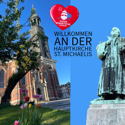 Die St. Michaelis Kirche — kurz Michel — wird von vielen Hamburger*innen als das spirituelle Herz der Stadt gesehen. Sie steht zentral (in der Neustadt, nicht weit vom Hafen) und ist eines der bekanntesten Wahrzeichen Hamburgs. Für viele bedeutet der Mich