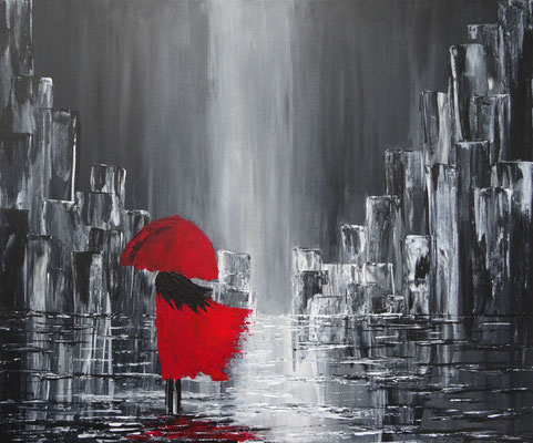 60 x 50 | Walking in the rain II