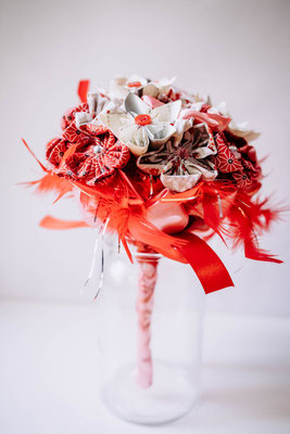 Bouquet De Fleur Artificielle Rouge Mariage