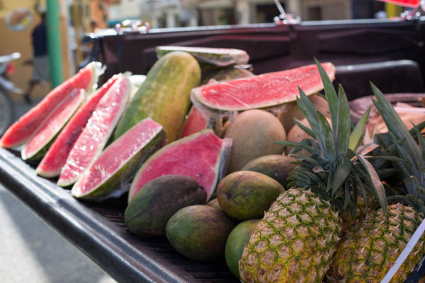 Obst Verkauf direkt vom Auto, Anna Grünauer