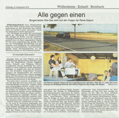 Wetterauer Zeitung, 18. September 2018