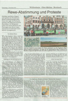 Wetterauer Zeitung, 1. November 2018