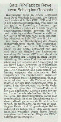 Wetterauer Zeitung, 11. Januar 2019