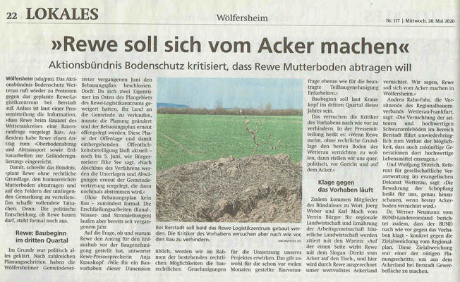 20. Mai 2020, Wetterauer Zeitung