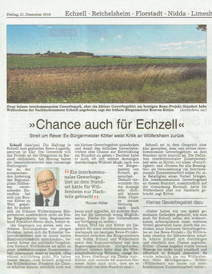 Wetterauer Zeitung, 21. Dezember 2018