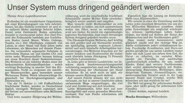 Wetterauer Zeitung vom 31. Januar 2019