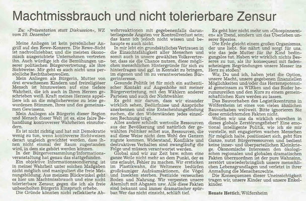 Wetterauer Zeitung, 27. Dezember 2018