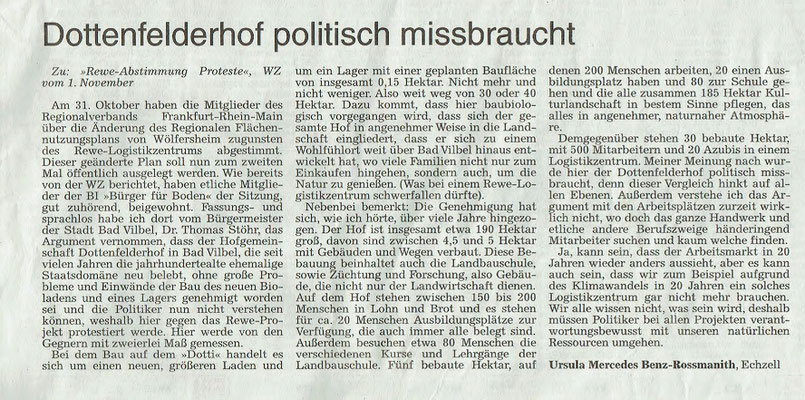 Wetterauer Zeitung, 13.11.2018