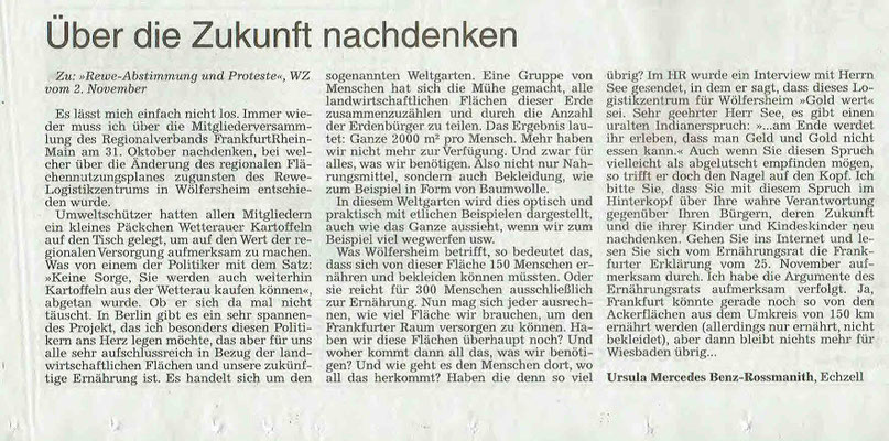 Wetterauer Zeitung, 22. Dezember 2018