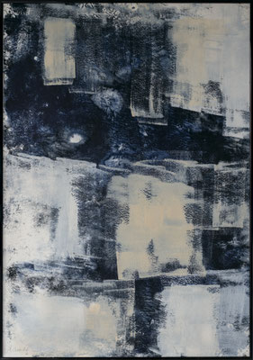 Hell im Dunkel 100 x 70 cm Mischtechnik, Acryl, Linoldruck