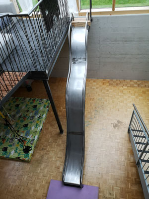 metallisch 25 Rutschbahn Podest Geländer