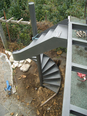 metallisch 52 Spindel Wendeltreppe