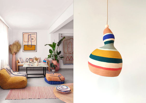 LAMPE+BALADEUSE-suspension-lampe-fabrication+francaise-lumainaire-lampe+design-sarah+morin-calebasse-suspension+multiple-lampe+creative-luminaire+couleur-maison+creative-lampe+designer-Lampe+écologique-peintures+ressources