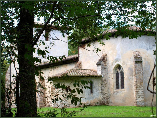 Eglise St Michel du Vieux Lugo à Lugos (Gironde) : façade Sud, le choeur 