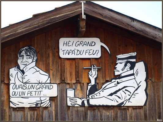 Cabane à la déco pour les fans du beau Corto au port ostréicole de La Teste de Buch (Bassin d'Arcachon)