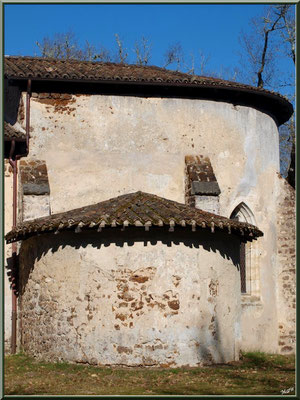 Eglise St Michel du Vieux Lugo à Lugos (Gironde) : façade Sud, le choeur 