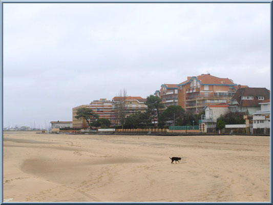 Arcachon, "Ville d'Eté", la plage du côté de la jetée d'Eyrac (photo prise en février)