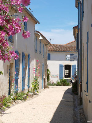 Ruelle et maisons à Talmont-sur-Gironde (Charente-Maritime) 