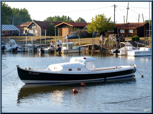 Pinasse au mouillage dans le port ostréicole de La Teste de Buch (Bassin d'Arcachon)