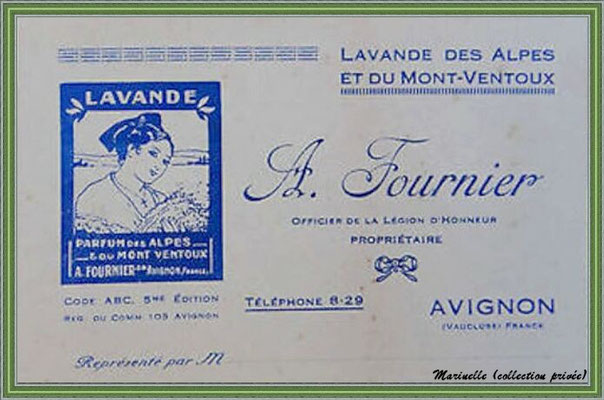 Lavande, étiquette ancienne (collection privée)