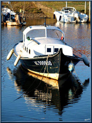 Pinasse au mouillage dans le port ostréicole de La Teste de Buch (Bassin d'Arcachon)