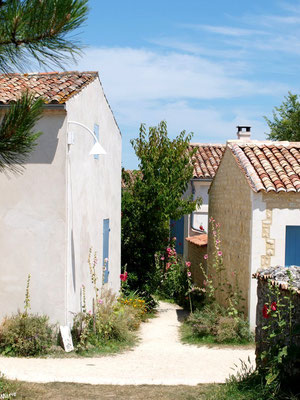 Ruelle et maisons à Talmont-sur-Gironde (Charente-Maritime) 