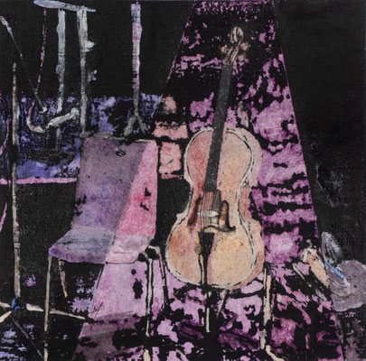 Cecile Grüebler's Cello on the stage of Pippo Pollina @Kurtheater Baden, May 2026