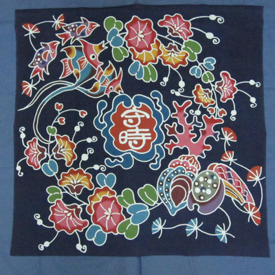 藍色　熱帯魚　海辺の花　守時様
