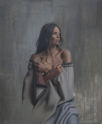 Natalie 2, 2020, Acryl, Öl auf Leinen 140x115cm, 