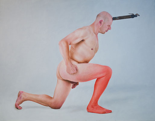 The Bull, 2018, Acryl, Öl auf Leinen 140x180cm, 