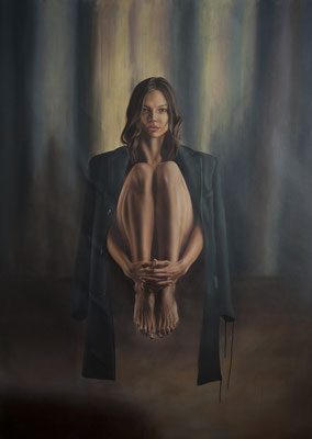 Natalie 3, 2020, Acryl, Öl auf Leinen 195x140cm, 
