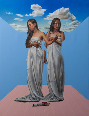 Gloria 1, 2020, Acryl, Öl auf Leinen 220x170cm, 