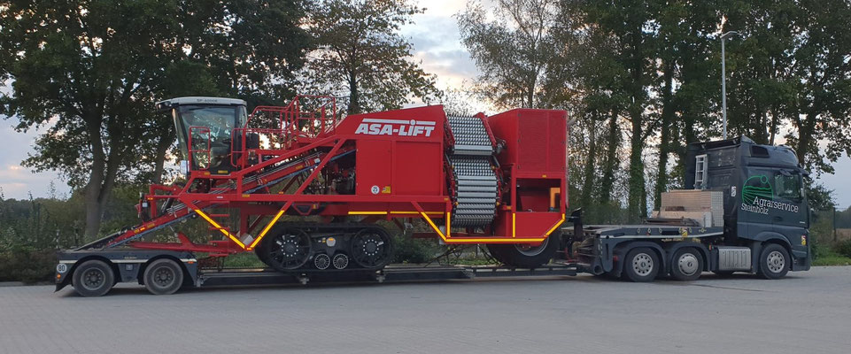 Transport Gemüse Roder in die Niederlande