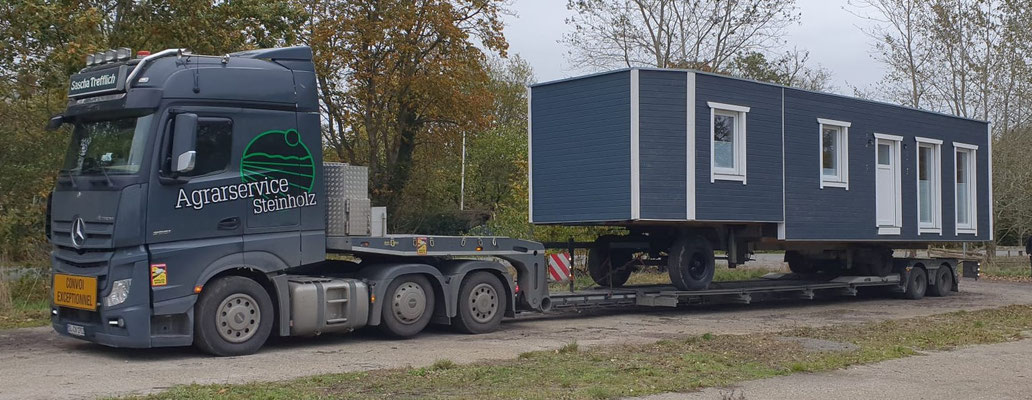 Transport Tiny House und Mobile Home an die Ostsee