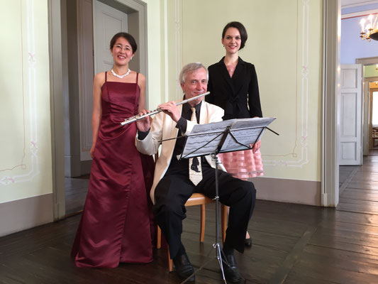 Trio Monika Rytz(Sopran), Klaus-Peter Riemer(Flöte) und Miyuki Brummer(Klavier) im Mendelssohn Haus Leipzig 2016　トリオ　モニカ・リッツ（ソプラノ）、クラウス　ペーター・リーマー（フルート）、ブルマー美由紀（ピアノ）　ライプツィッヒのメンデルスゾーン・ハウスにて　2016年
