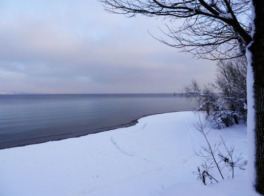 Der Obersee im Schnee.