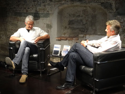 "Tatort Turmhof" in Steckborn im September 2016. Lesung mit Daniel Badraun. Foto: Felix Lieberherr.
