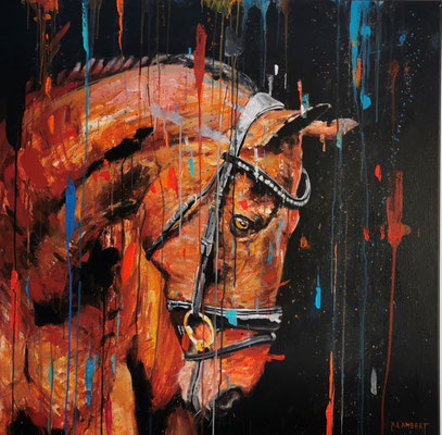 Beauté animale - 100 X 100 cm - Acrylique sur toile